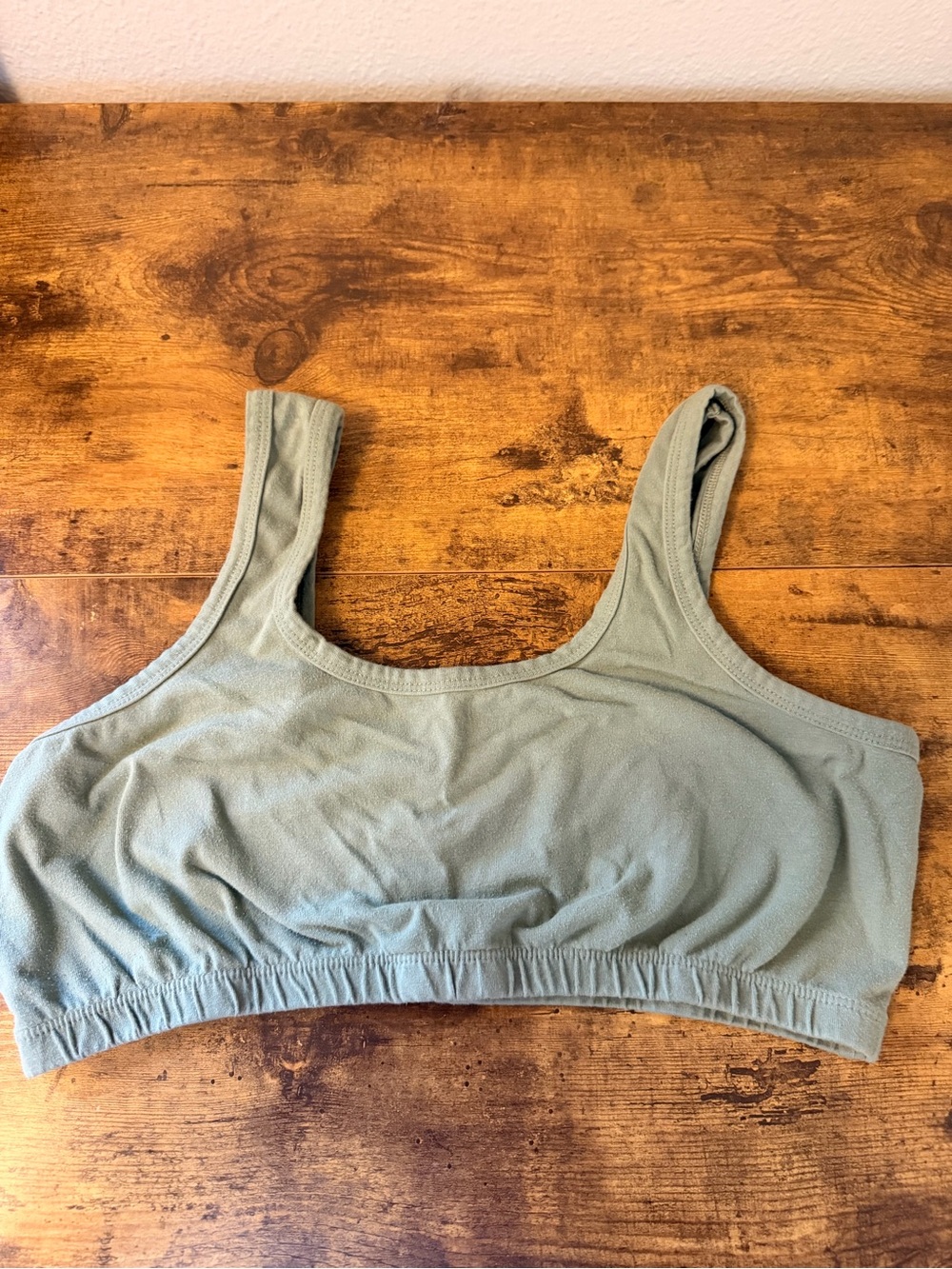 Arq Wide Strap Bralette in Celadon